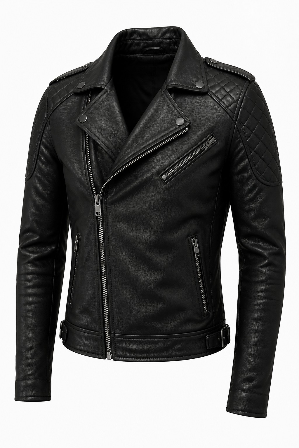 Pro Biker Quilted Leather Jacket